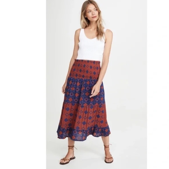 Ace&Jig Daphne Skirt/Strapless Dress in Copper/Neptune sz S - Picture 7 of 8